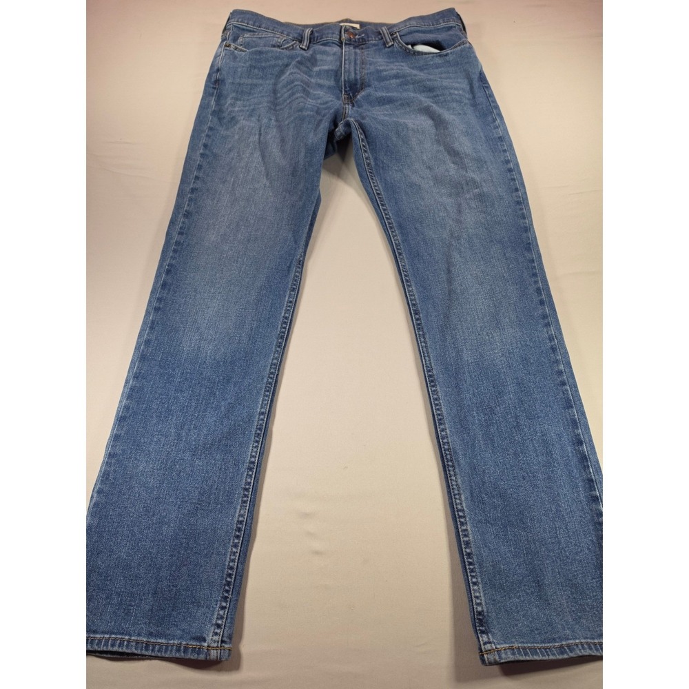 Abercrombie & Fitch Slim Straight Jeans Mens 34x32 Medium Wash Blue Stretch 1513